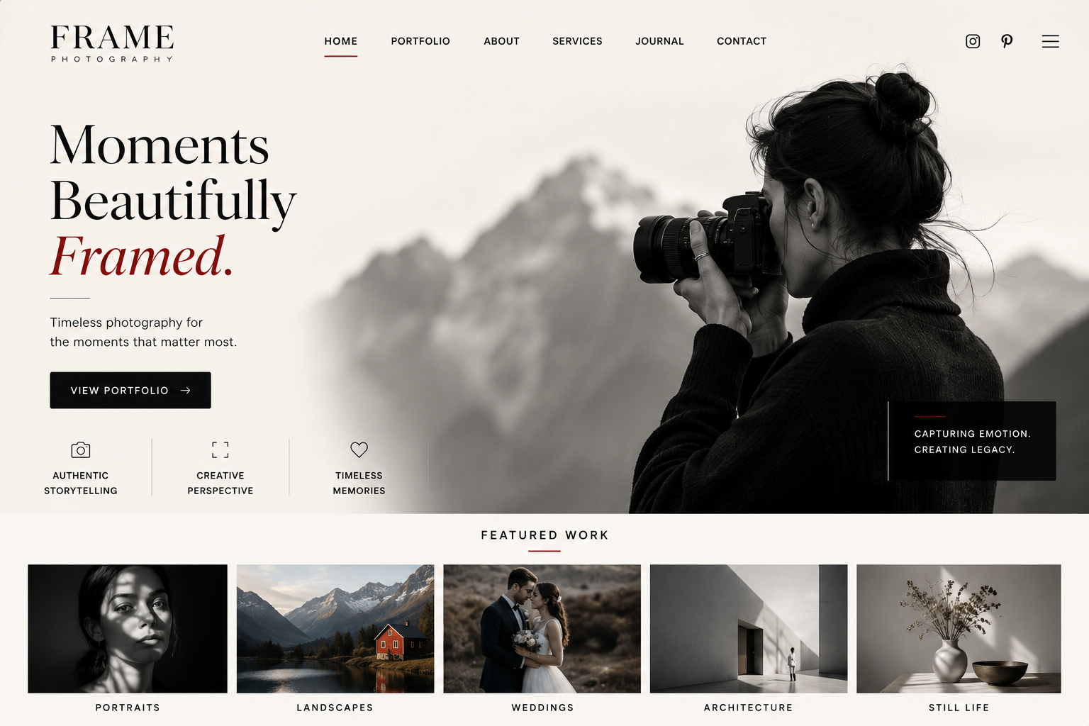 Frame website
